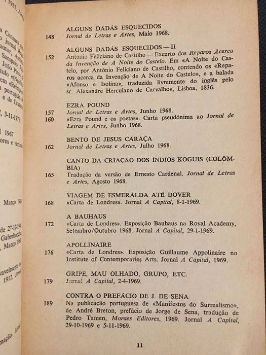 Cesariny/ F. Guimarães/ Paulo da Costa Domingos/J. Carreira Marques