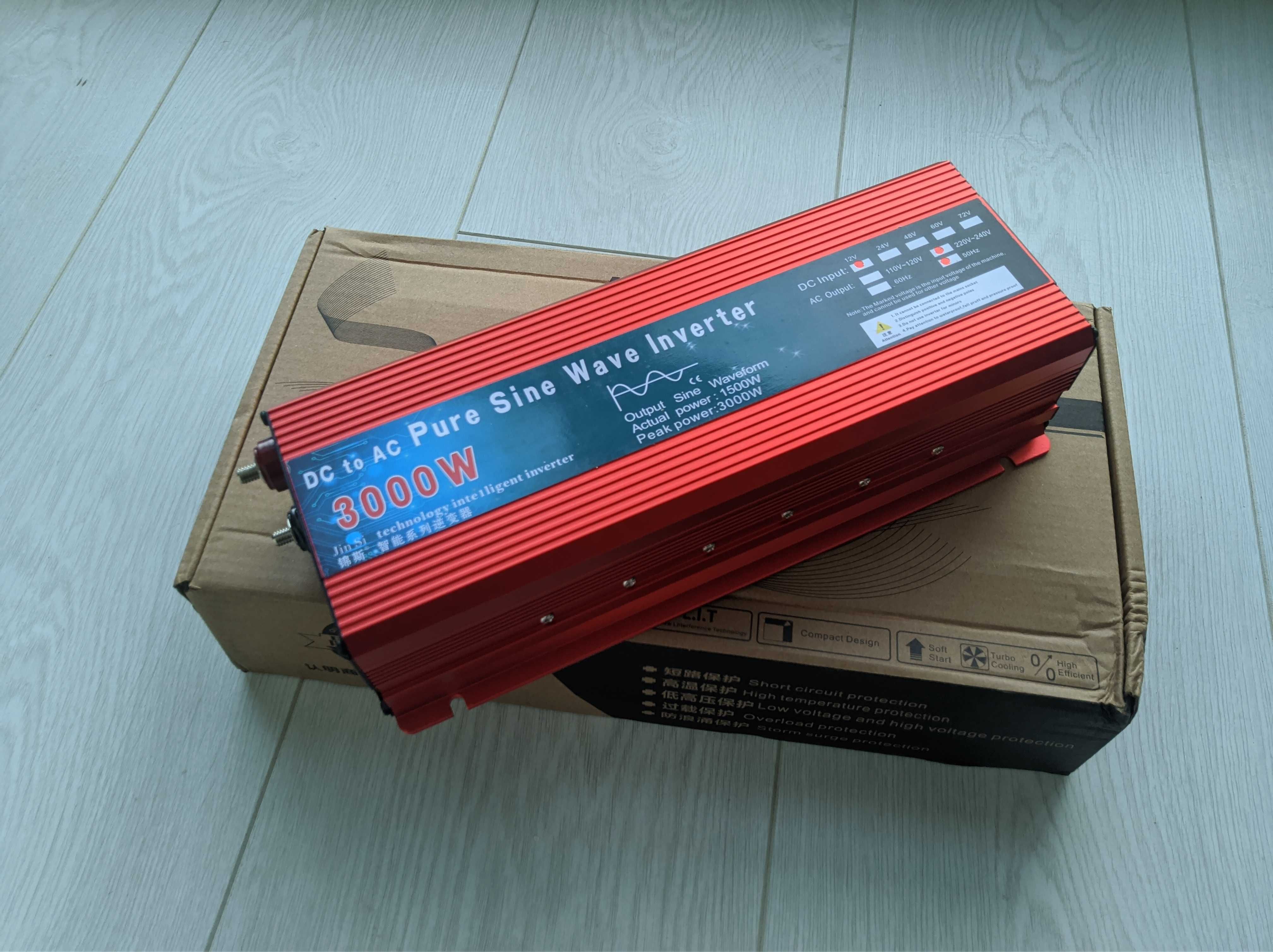 Інвертор 12V - 220V 3000W чистий синус