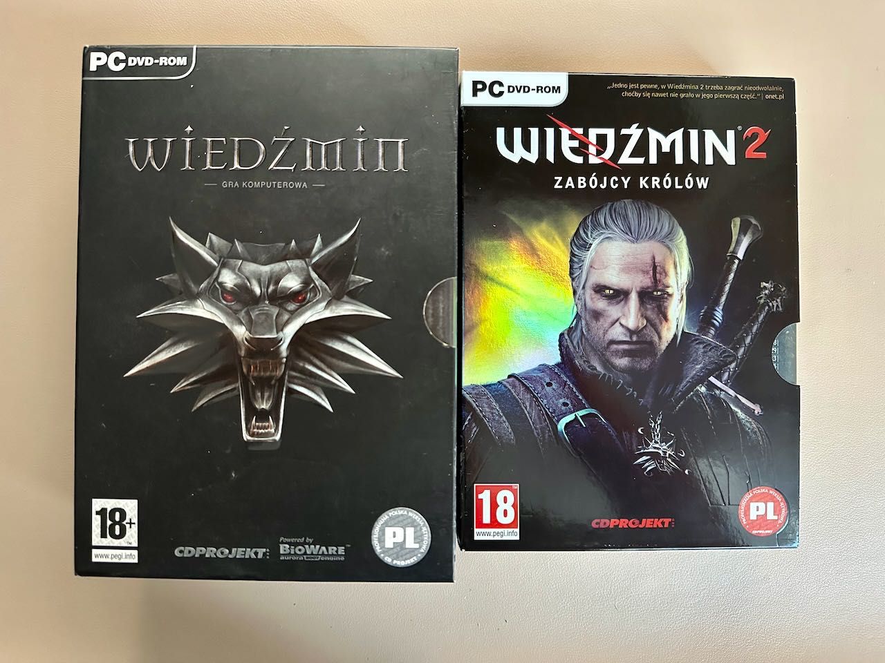 Zestaw gier na PC - Wiedźmin i Wiedźmin 2 + dodatki