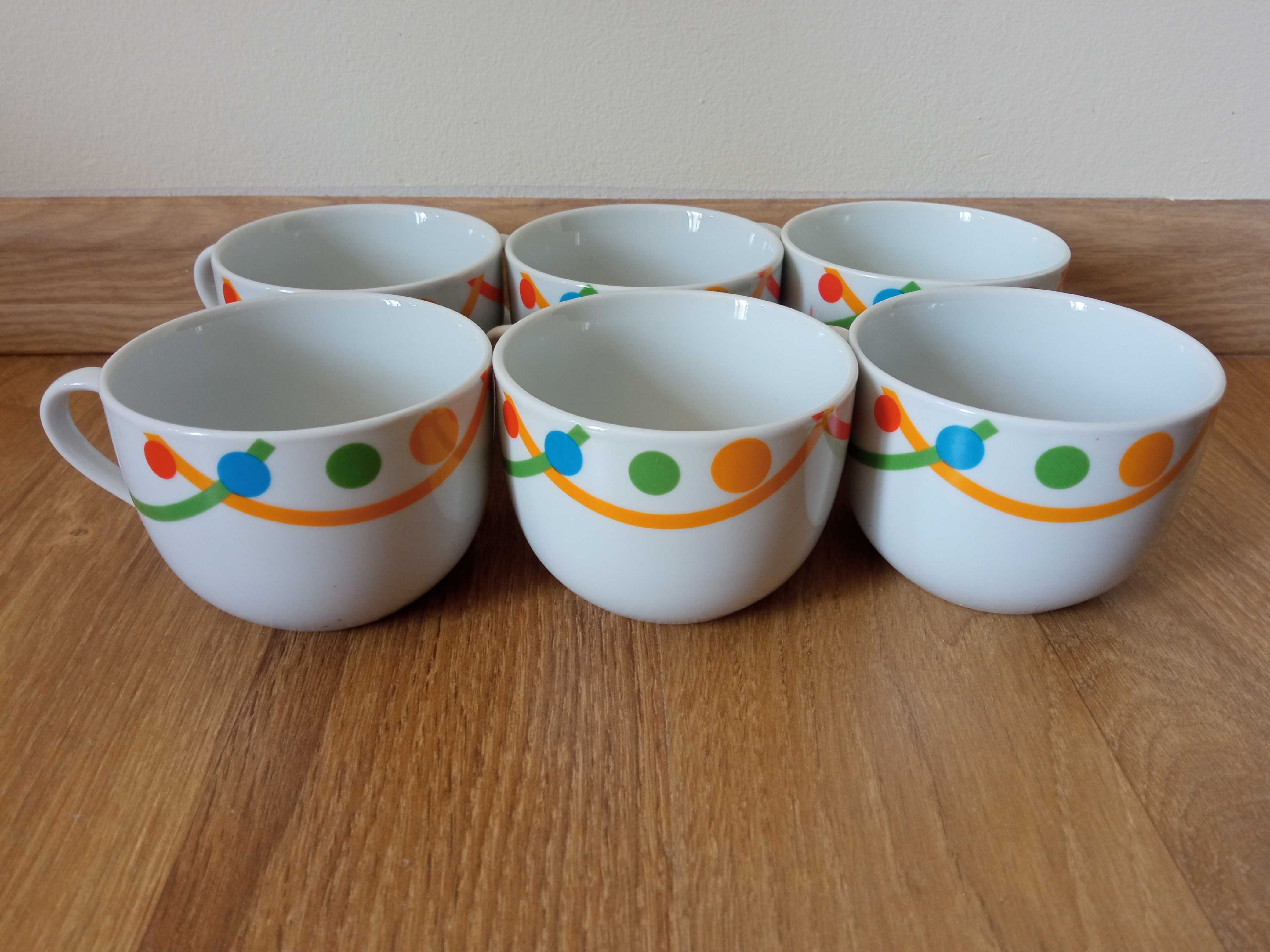 Komplet 6 filiżanek z kropki Filiżanka w kropki 200 ml