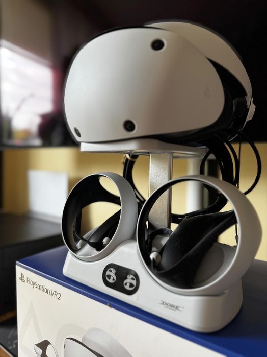 SONY PlayStation VR2 Gogle VR, stacja ładowania, podstawka Dobe