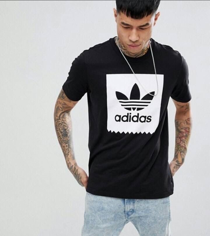 Мужские футболки Adidas Originals черные белые адидас унисекс шорты