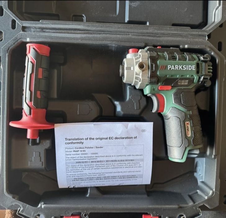 Polerka PAAP 12 D4  Parkside w walizce plus accu