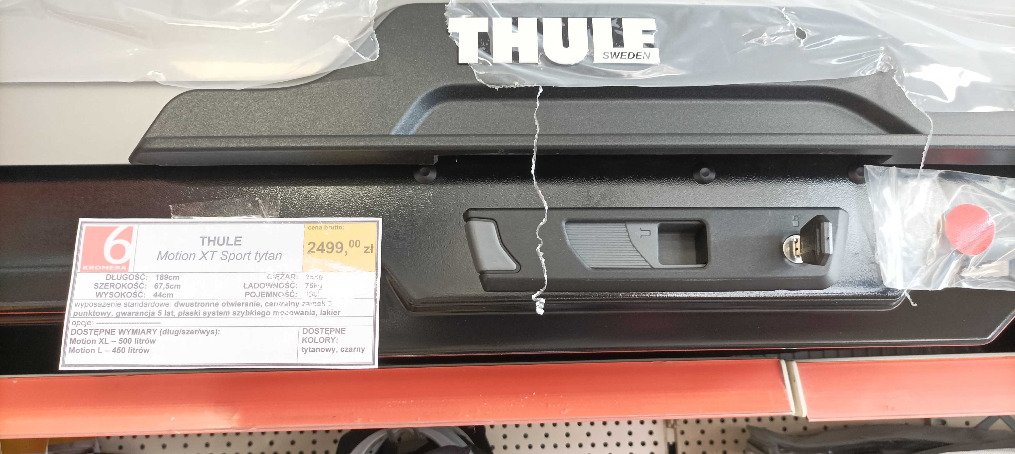 box bagażowy Thule Motion Sport 300l (obok wejdzie rower)  Supercena!!