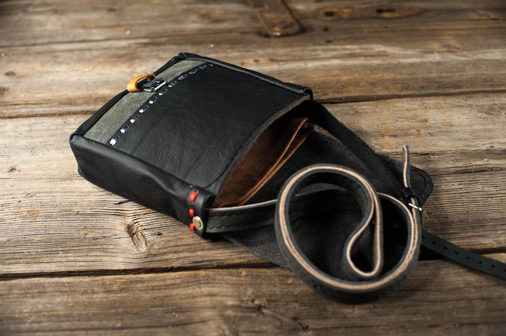 torebka unikatowa z wilkiem vintage handmade