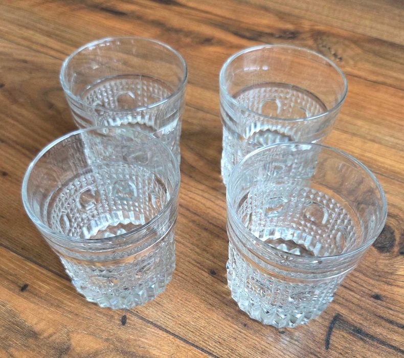 Oryginalne Kryształowe Szklanki Do Whisky PRL 4 sztuki