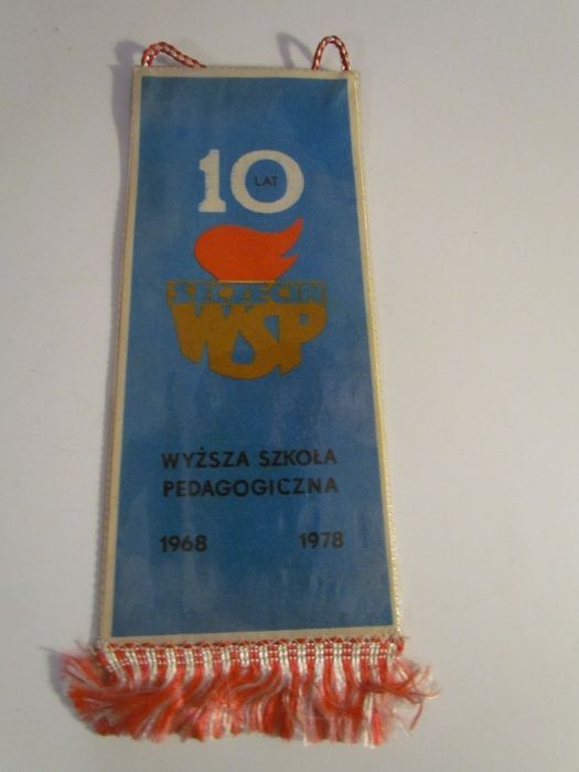 Proporczyk Wyższa Szkoła Pedagogiczna Szczecin 1978 Herb