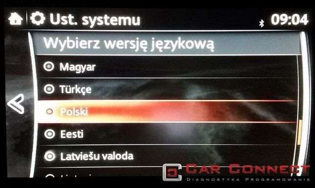 MAZDA MZD Connect język polski menu nawigacja USA konwersja 3 6 CX-5