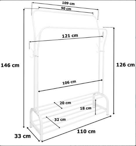 Wolnostojący wieszak na ubrania
