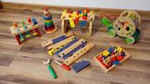 Duży Zestaw drewnianych zabawek Ikea itp
