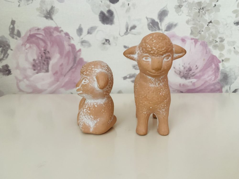 Ceramicze figurki baranki, ceramika, wielkanoc baranek