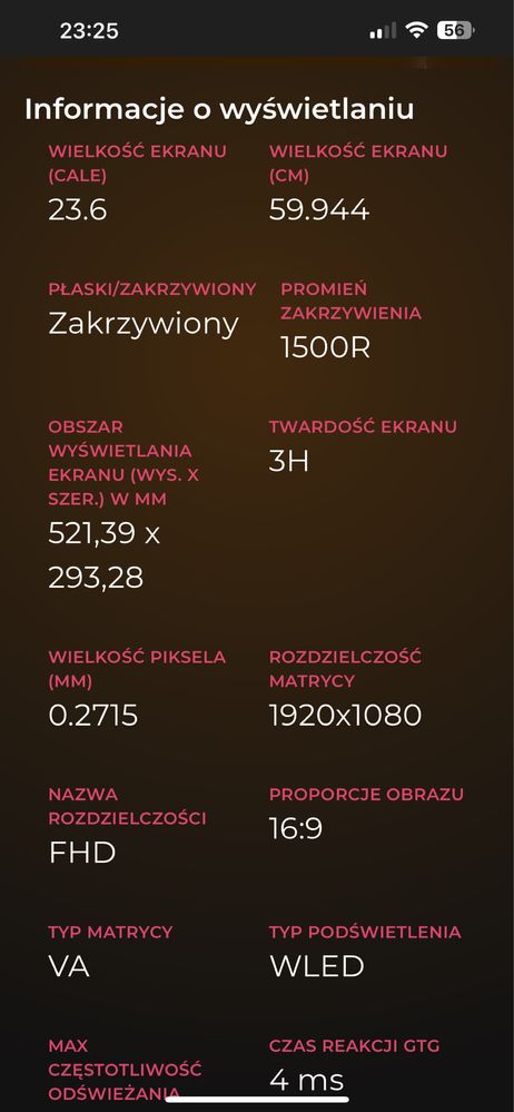 Monitor zakrzywiony gamingowy AOC C24G1