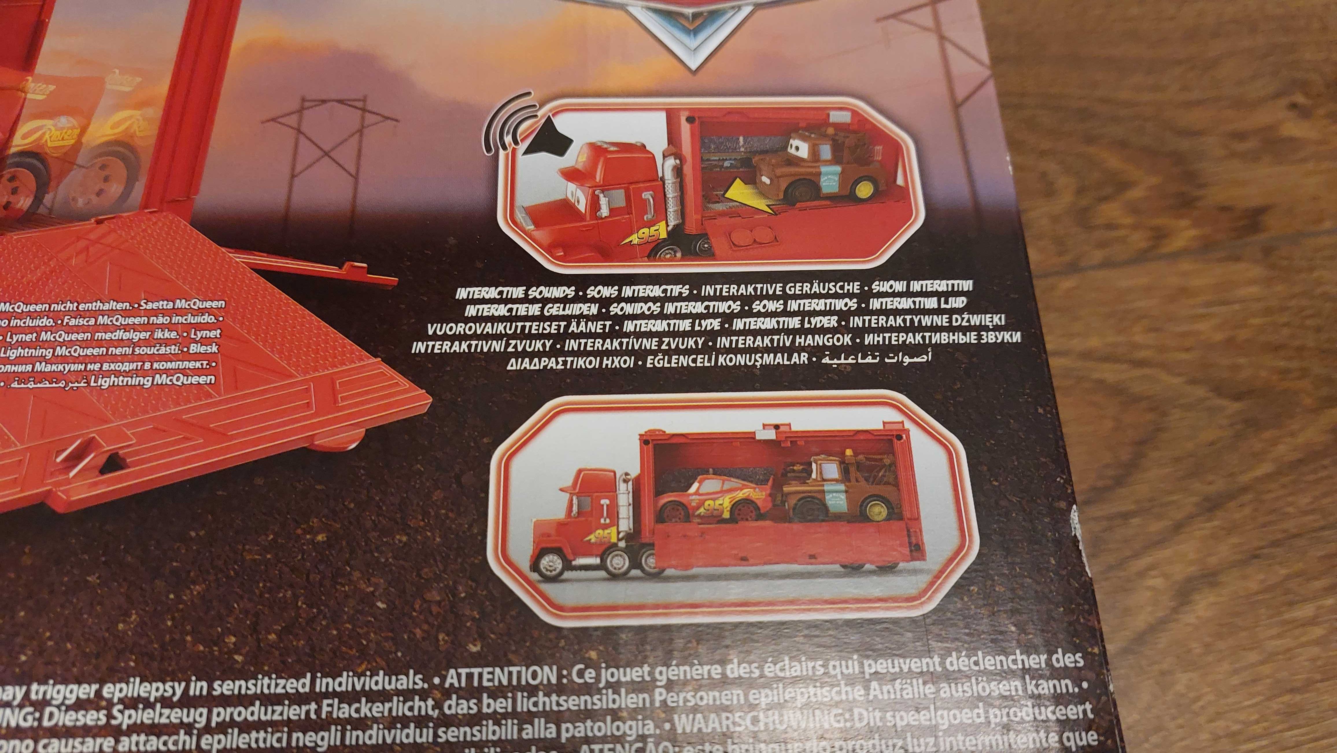 Mattel cars track talkers - maniek ze światłem i dźwiękiem , nowe