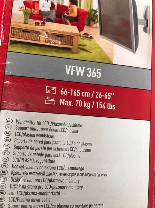 Настінне кріплення Vogels VFW365 для моніторів РК-дисплея з поворотом