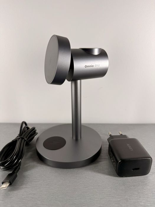 Aukey Ładowarka indukcyjna 3w1 Qi2.0 15W iphone gwarancja