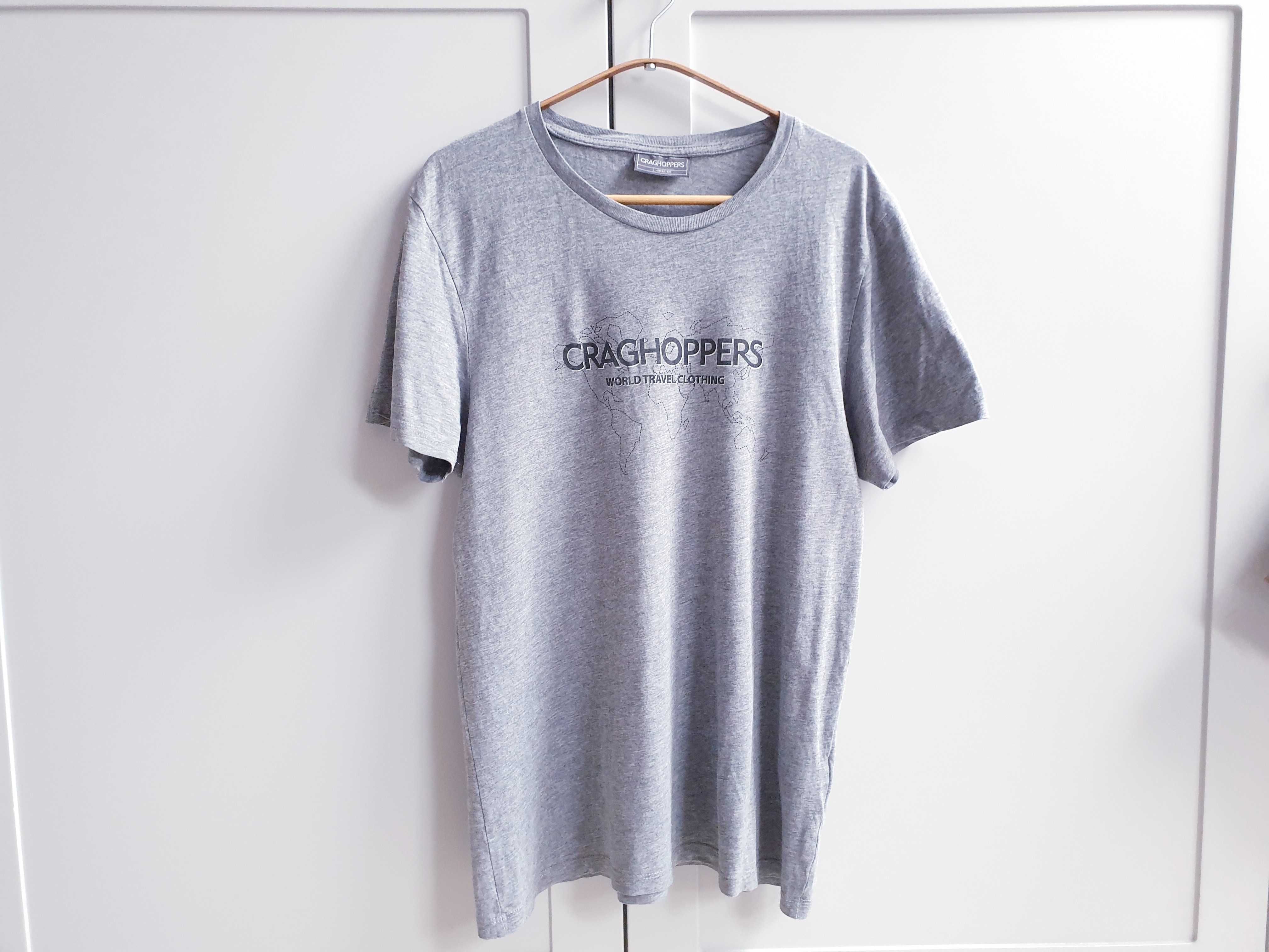 Szara koszulka t-shirt Craghoppers podróżnicza M L męska