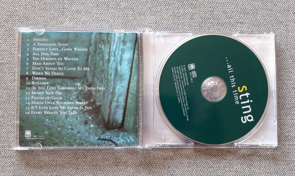 CD música Sting "... All this time"