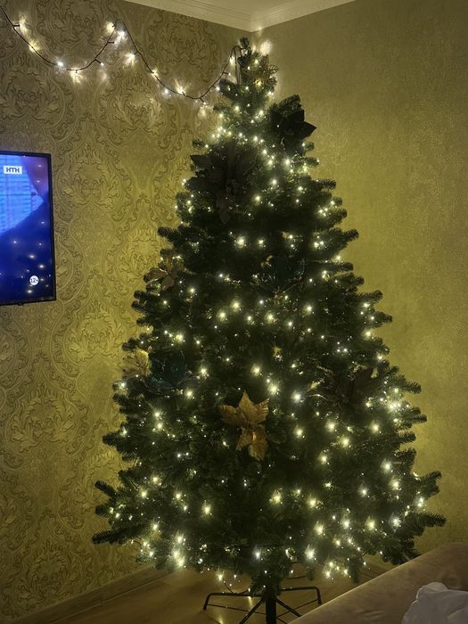 Штучна ялинка 2.3 м • Преміум “Еліт” • Лита • Стан ідеальний