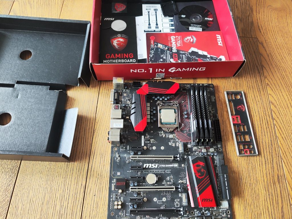 Płyta Z170A + procesor i5 6600K + DDR4 32Gb + chłodzenie wodne H110