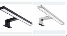 Lampa łazienkowa nad półka LED ledowa czarna srebna 30 60 cm