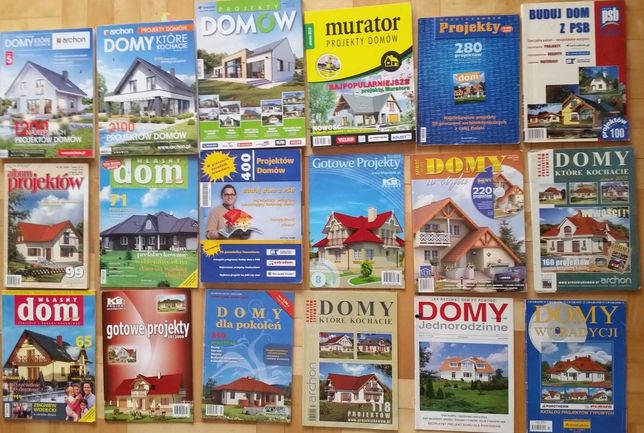 Katalog projekty domów Archon, Dobry Dom, Extra Dom itp. w bdb. stanie