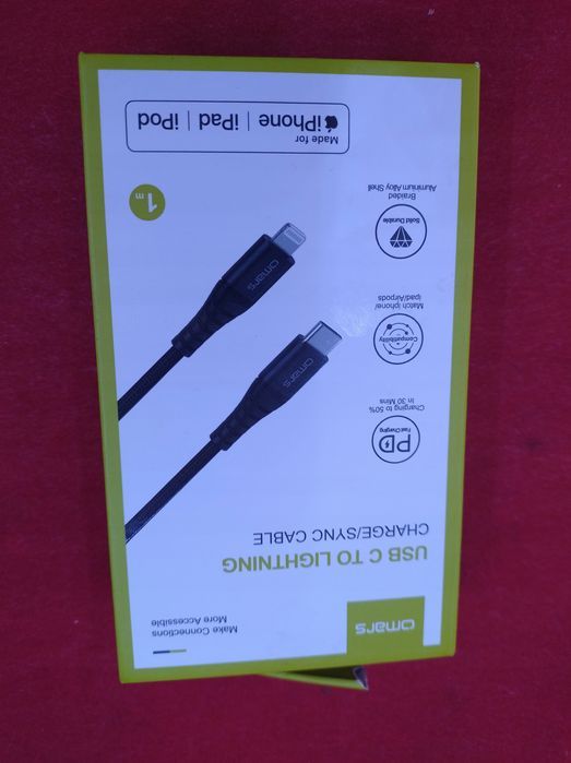 omars kabel lightning - c do apple 1 metrowy kabel czarny iphone
