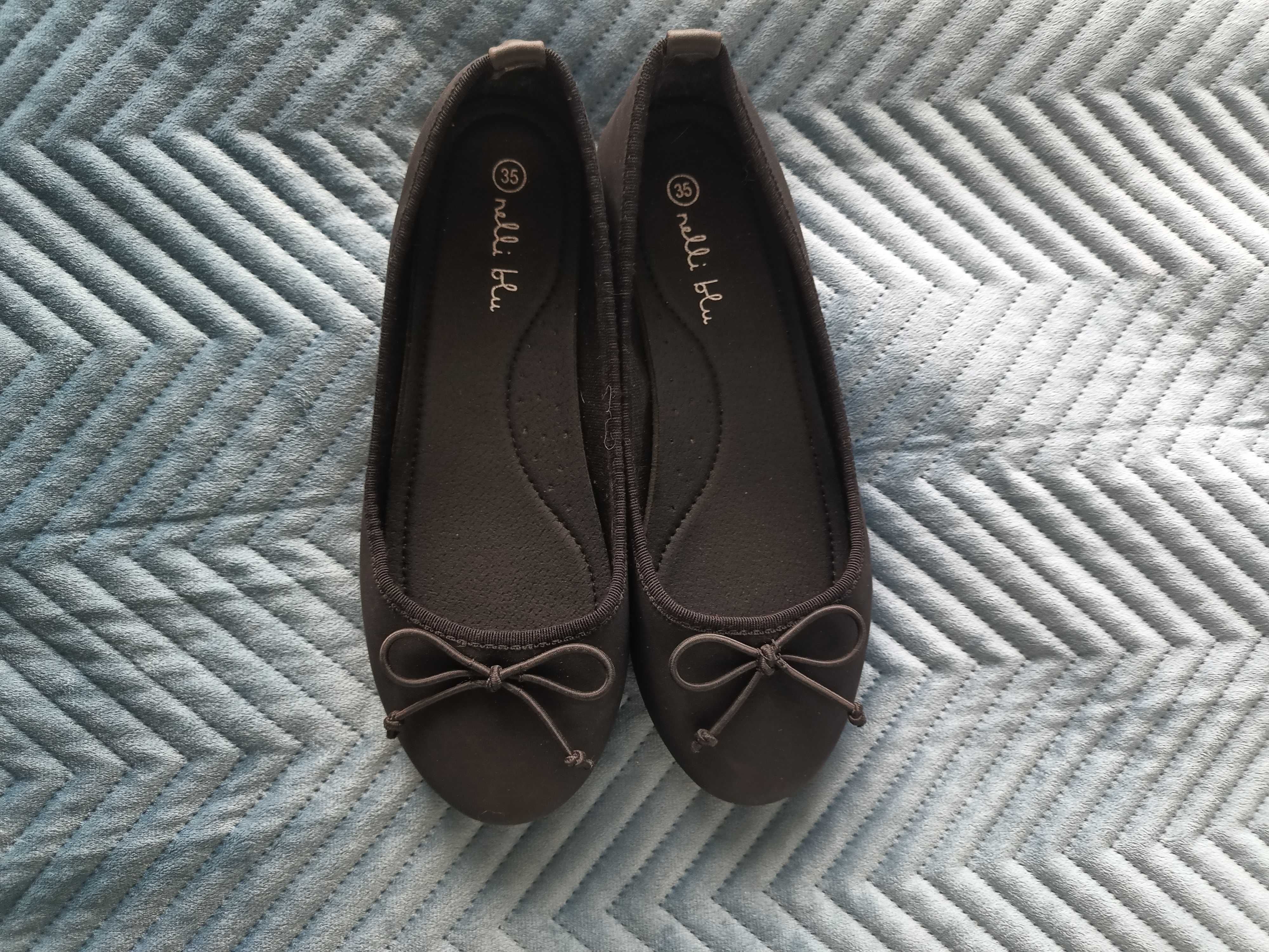 Baleriny czarne nelly blu roz. 35
