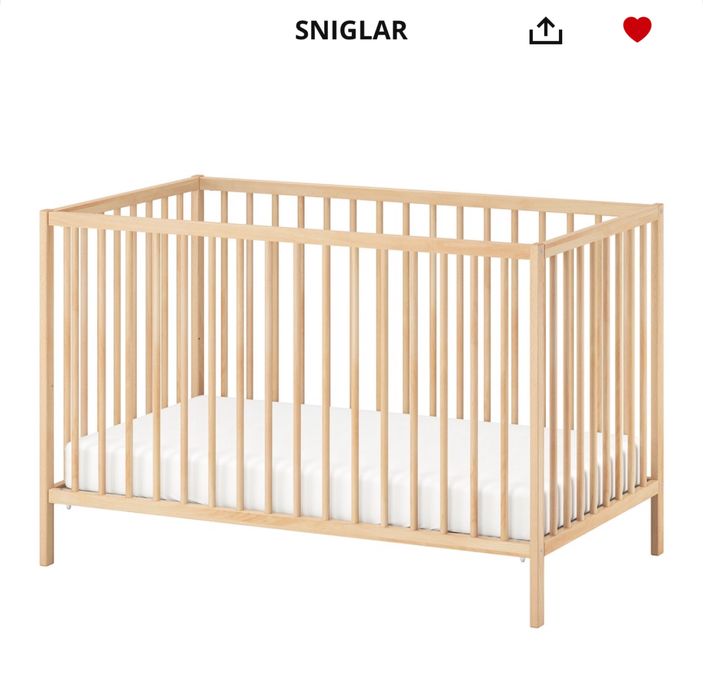 Berço IKEA SINCLAIR com colchão PELLEPLUTT
