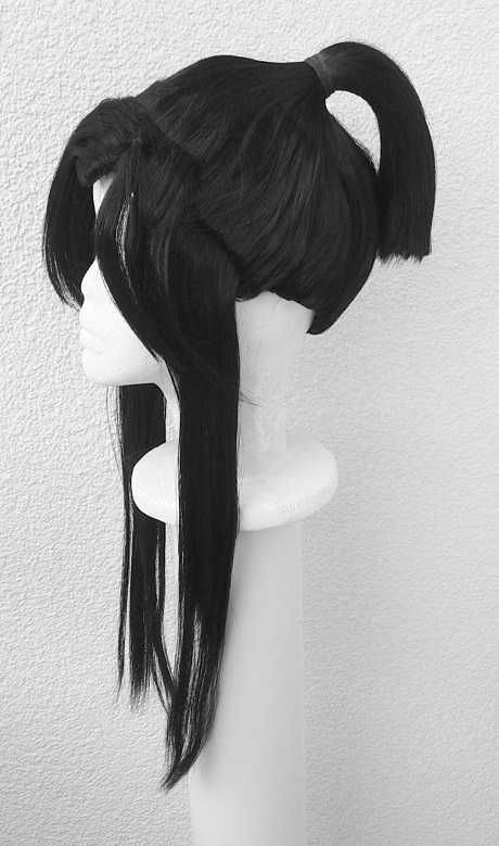 Czarna peruka z kitką długa cosplay wig Wei Wuxian z Mo Dao Zu Shi