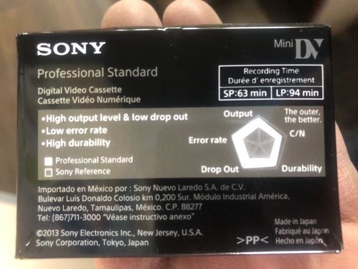 Кассета mini DV Sony/Panasonic/Maxell