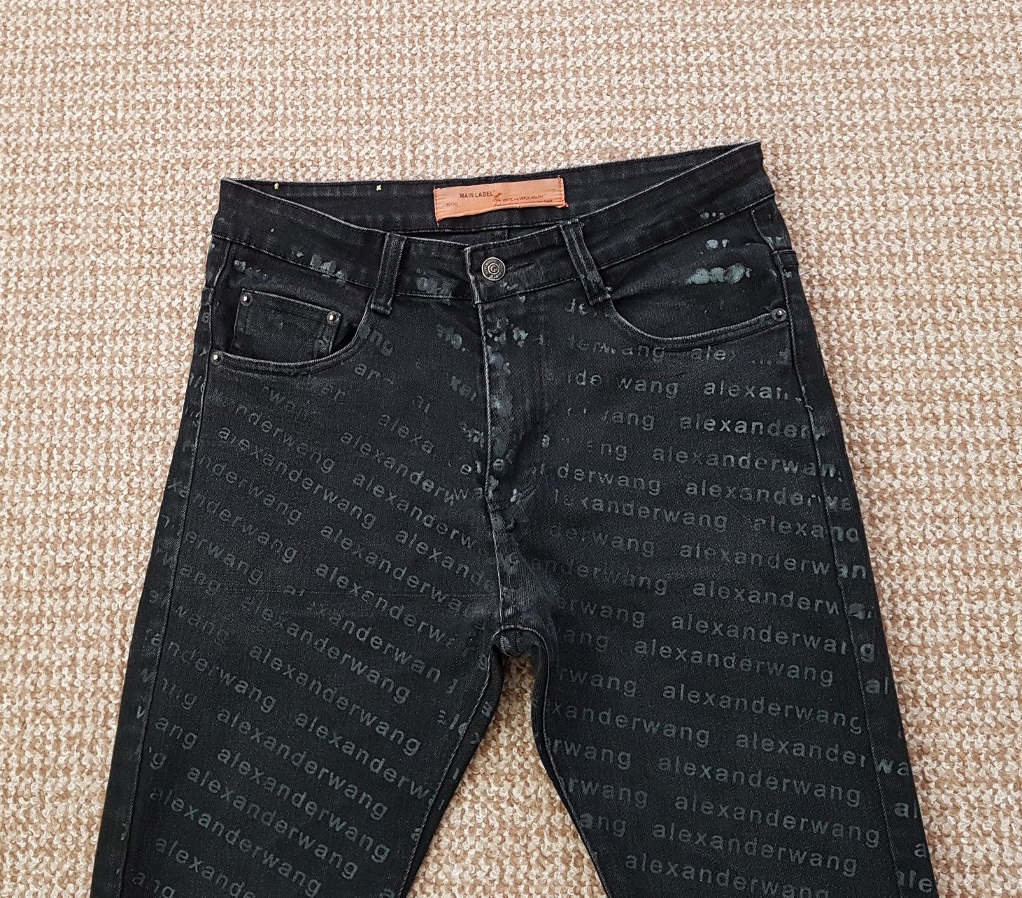 Off-White x Alexander Wang джинсыи з принтом W30 L30