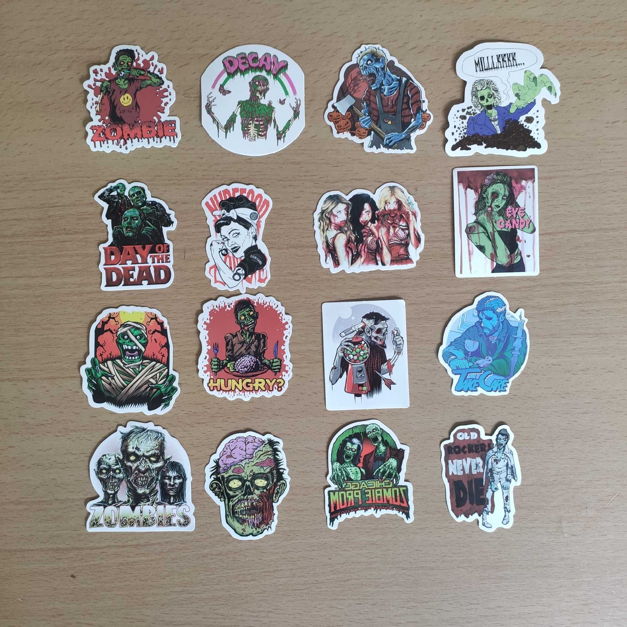 50 Autocolantes Stickers Zombie Caveiras