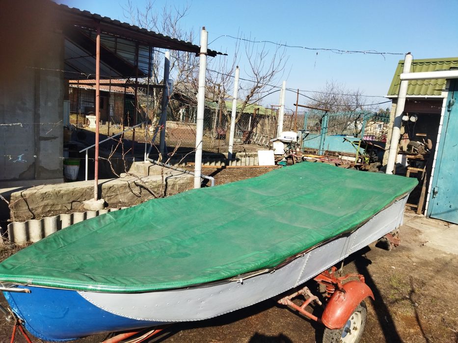 Човен алюмінієвий. Мотор. Причеп. Йорш. Ёрш. Ветерок 8м. Лодка