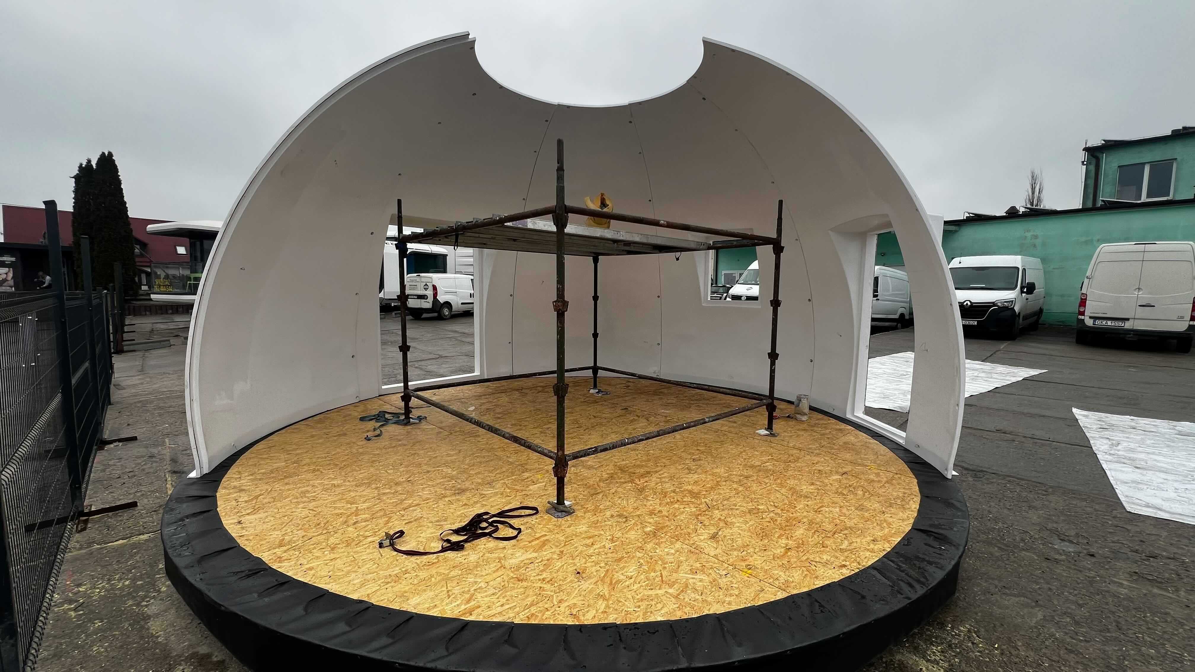 Domek  mobilny całoroczny modułowy namiot glampingowy kopuła