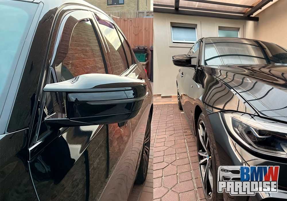 Накладки на боковые зеркала Черный глянец BMW G20 G30 G11 G12 G15 G16