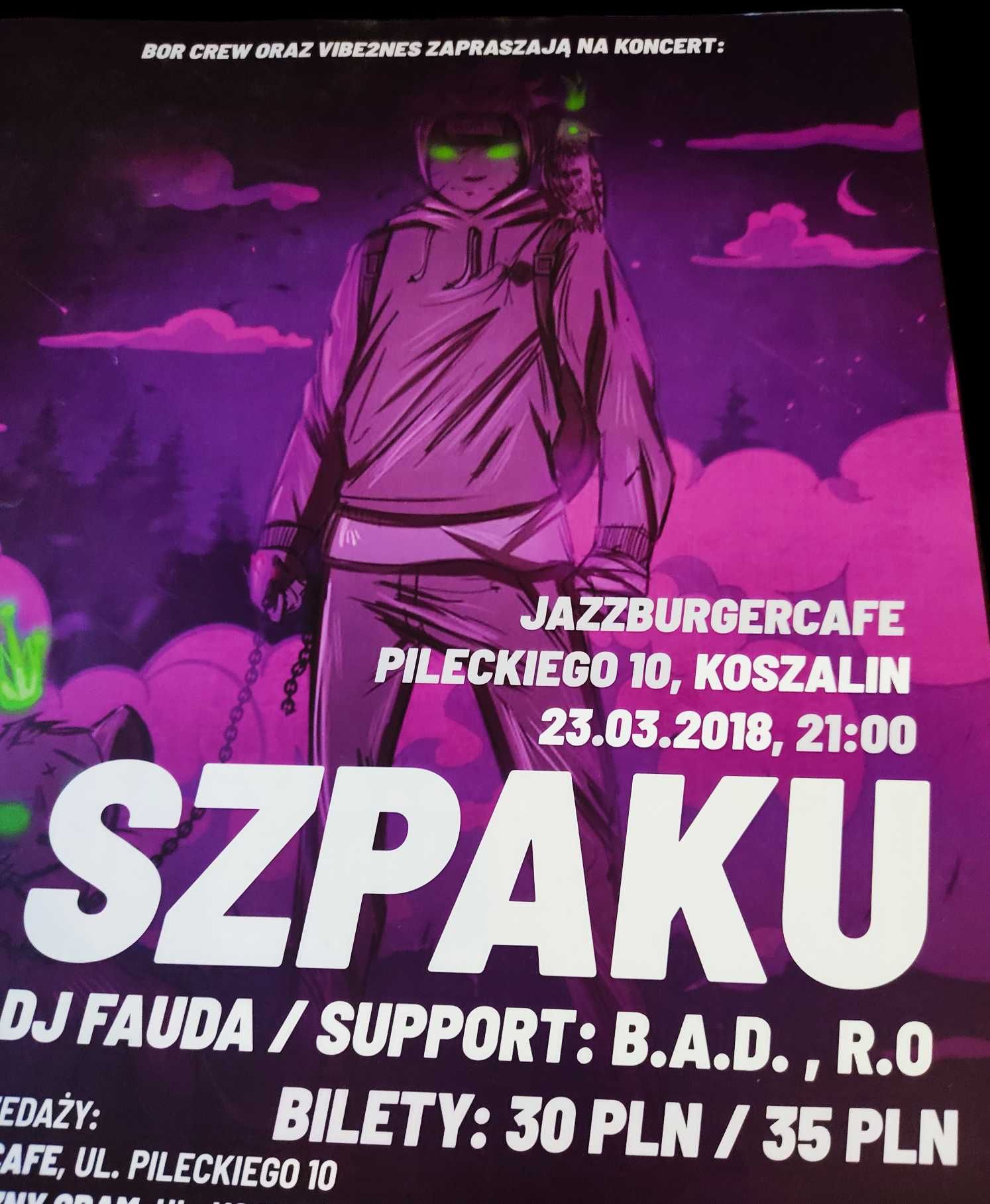 Szpaku - BORuto - plakat A3 # nowy 2018 Koszalin unikat bor dj fauda