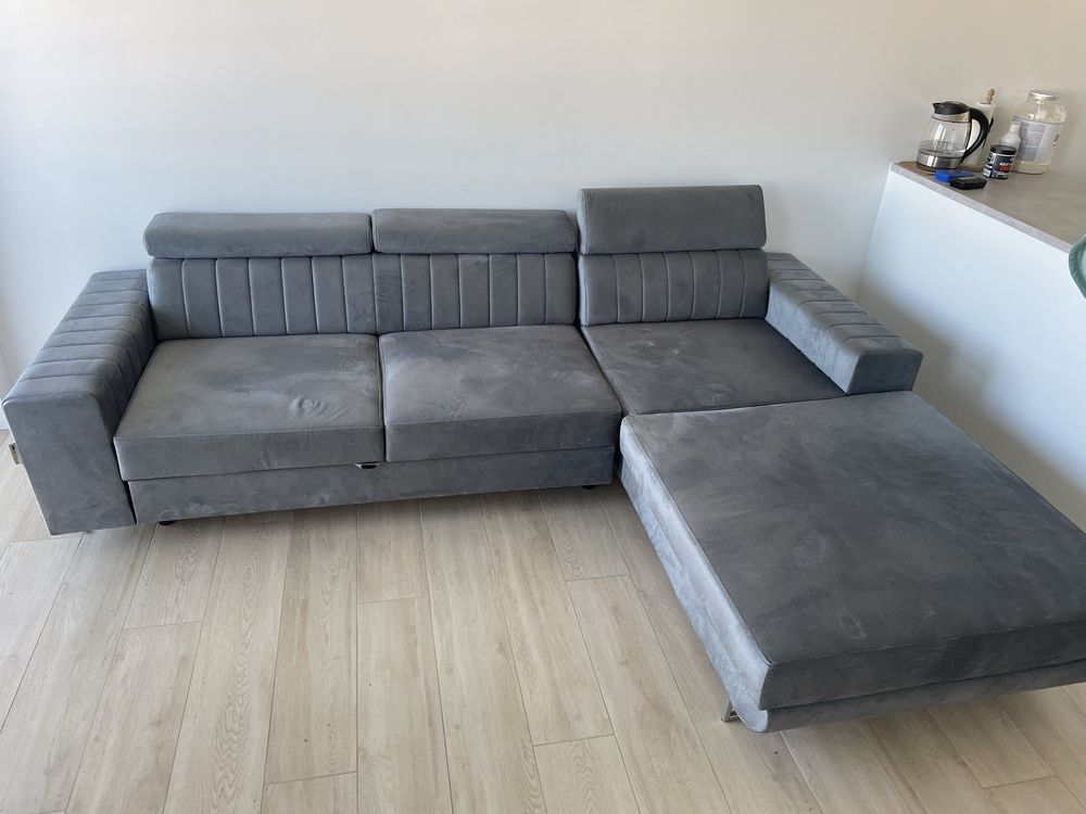NAROŻNIK sofa narożna NOTO WELUR Funkcja spania NOWY