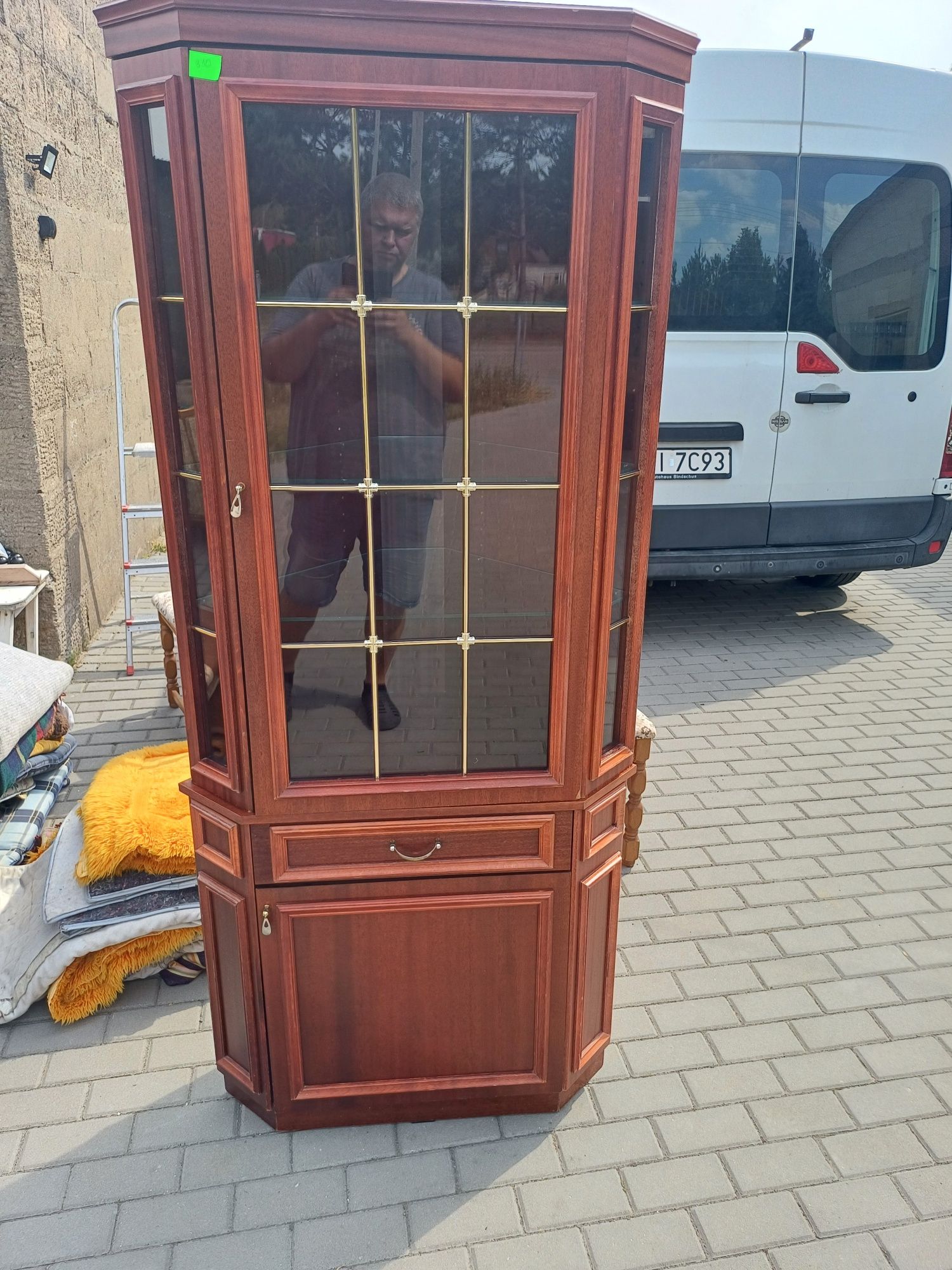 Komoda narożna z nadstawką