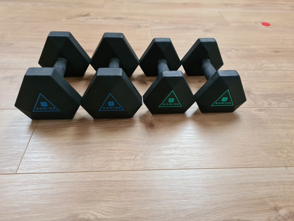 Hantle Corength Decathlon gumowane 2x7,5 kg  2x5kg