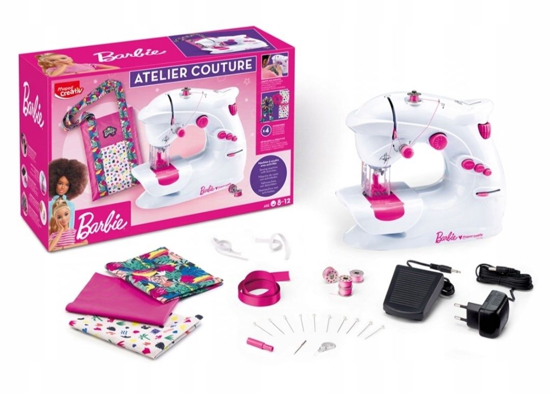 Nowa Maszyna do szycia  zestaw do szycia Maped Barbie akcesoria