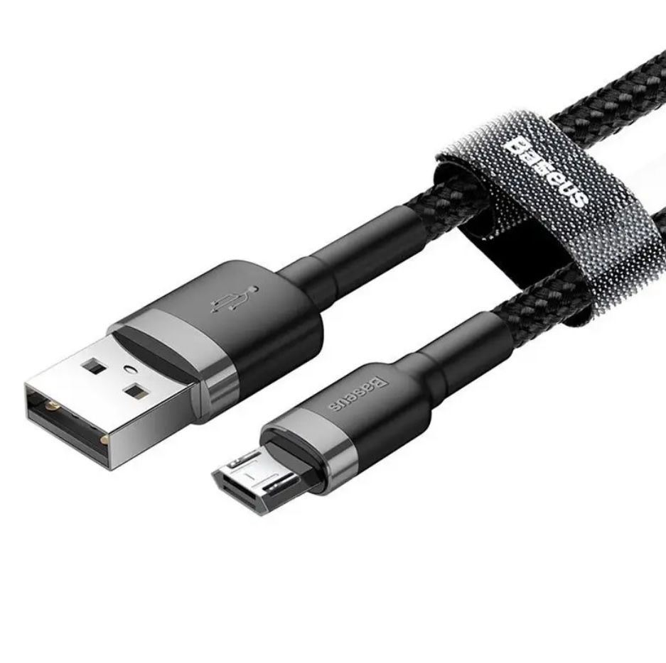 Кабель Micro-usb 2.4А для швидкої зарядки Baseus шнур нейлоновий