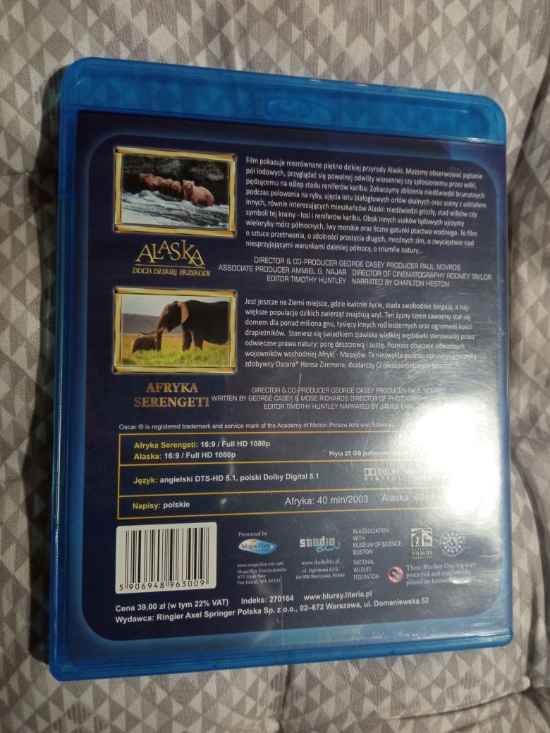 Blu-ray Alaska i Afryka film przyrodniczy