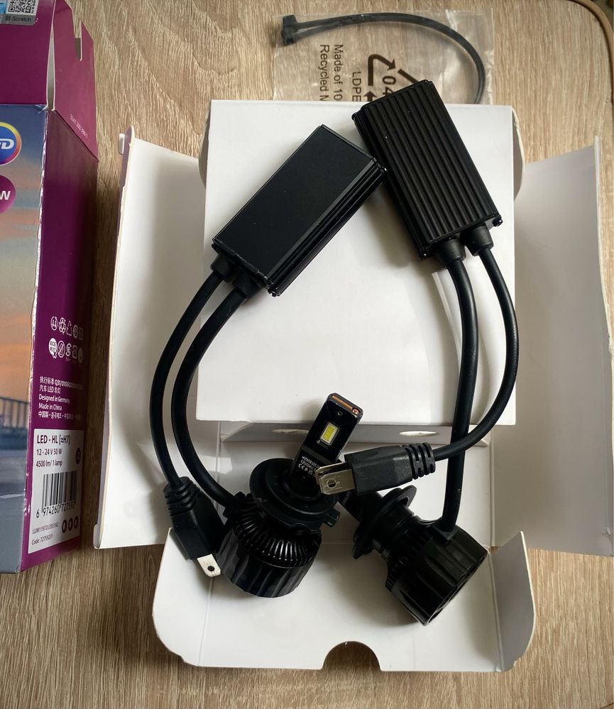 Led лед лампи philips H7 на шкода октавіа а5