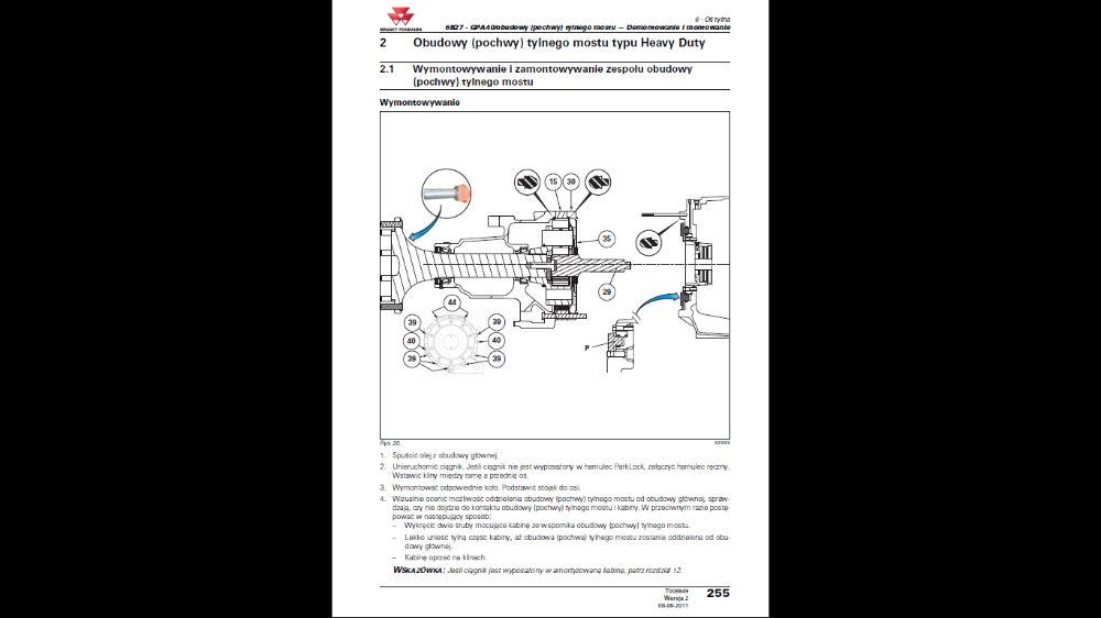 Massey Ferguson INSTRUKCJE NAPRAW serwisowe WSZYSTKIE modele !!!