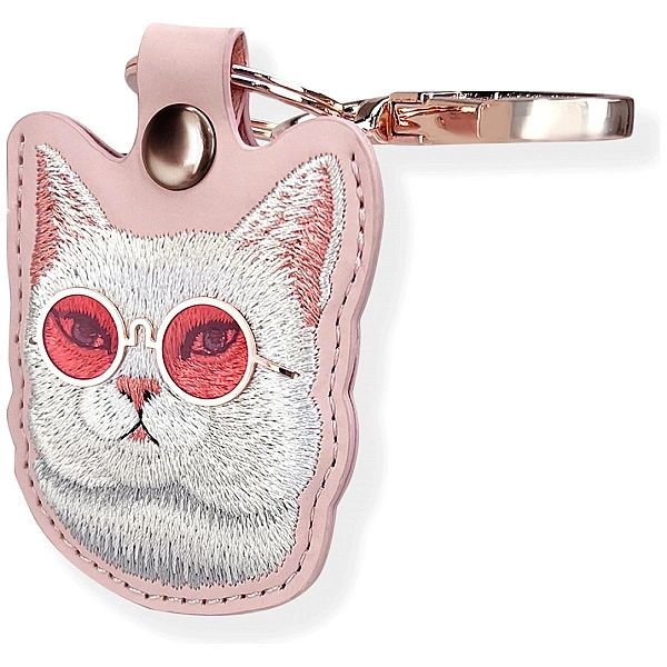 Etui Nimmy Glasses Cool Cat na lokalizator - różowe
