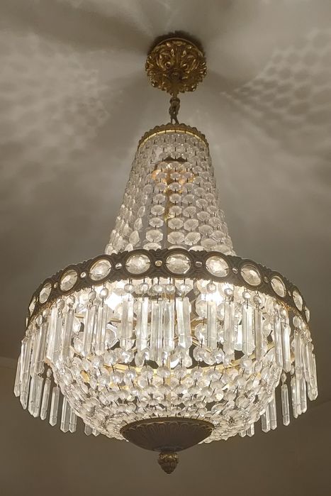 Candeeiro de tecto em cristal
