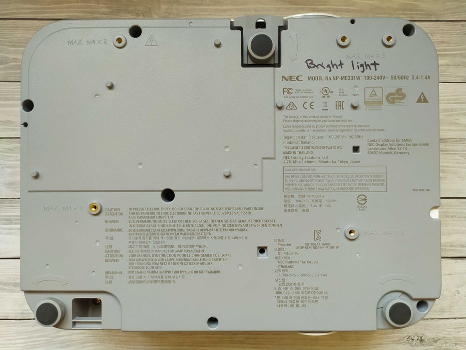 Проектор NEC ME331W 3LCD 3300 Lm, 1280 х 800, лампа 888 год