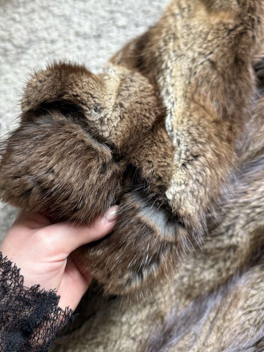 futro Kirsten Stampe Aarhaus naturalne płaszcz zimowe ciepłe