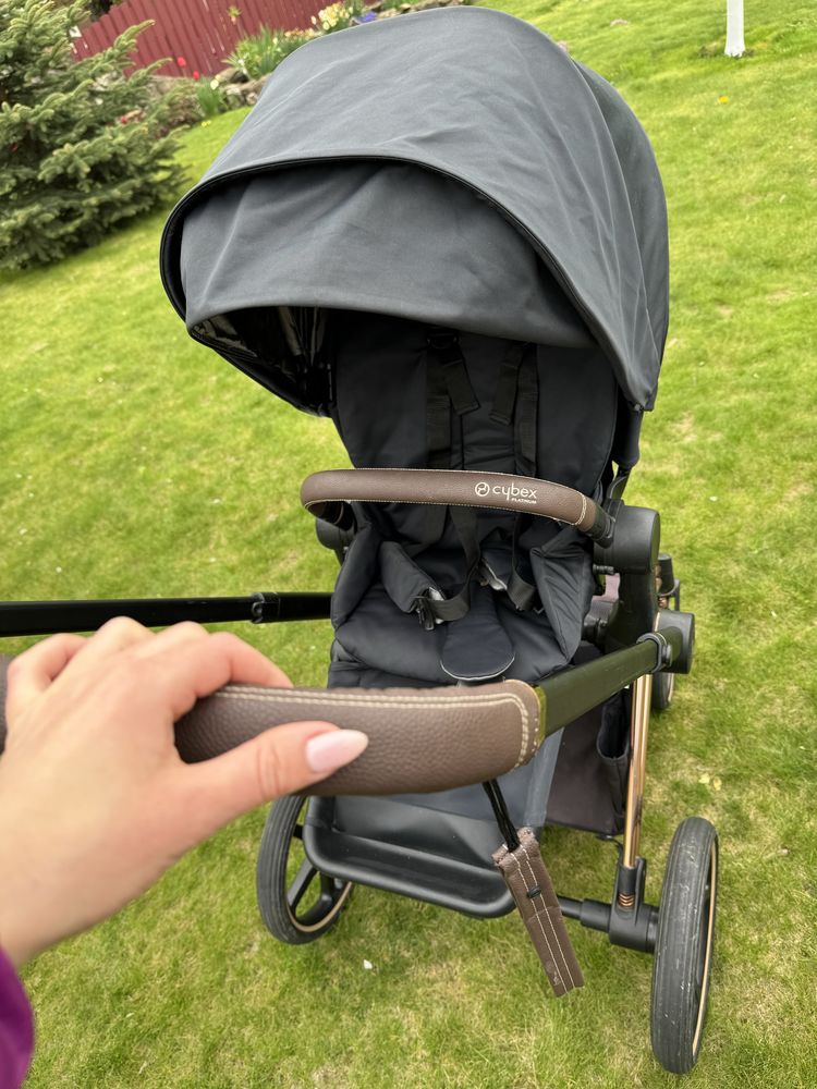 Візок cybex priam rosegold black прогулянка і люлька