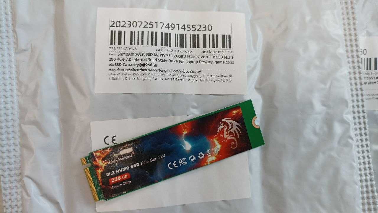 SSD NVME 256 Gb M2 2280 Somnambulist